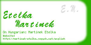 etelka martinek business card